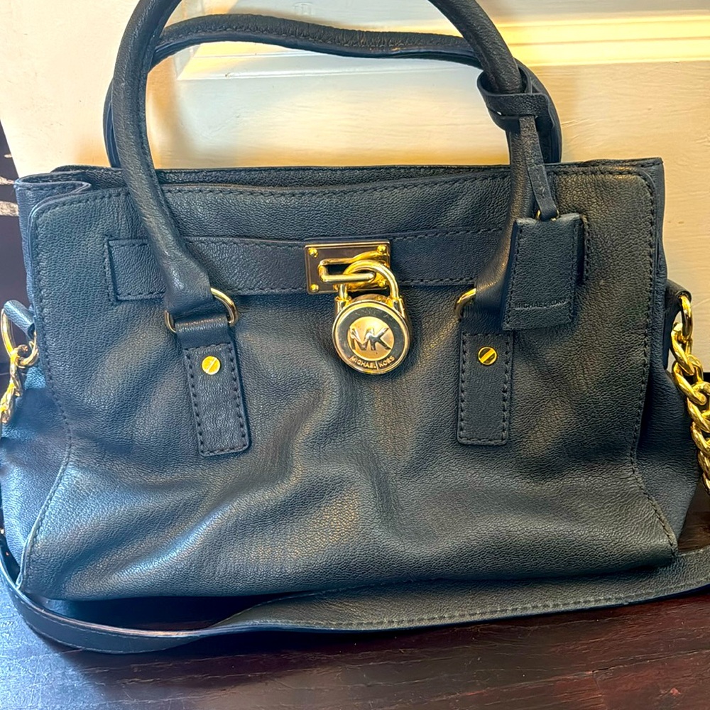 Michael Kors Tote bag Navy with Gold Chain Strap